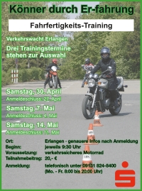 Flyer Könnertraining für Motorradfahrer